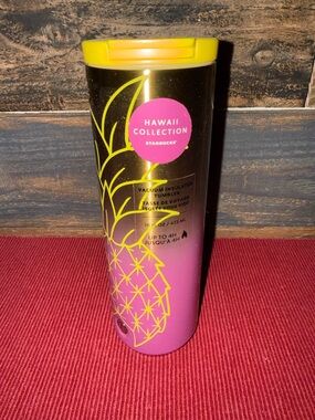 Starbucks 16 oz Pink & Yellow Hawaii Collection Pineapple Tumbler